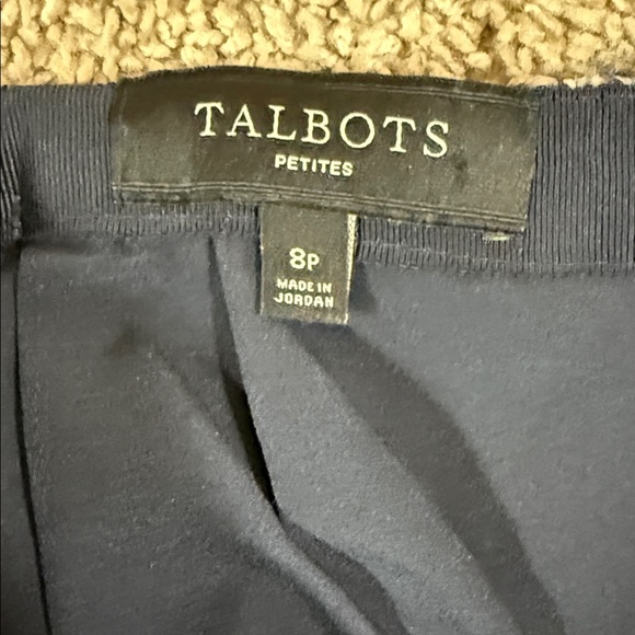 Talbots Mosaic Blue and White Pencil Knee Length Skirt SKU1294 - Picture 2 of 15